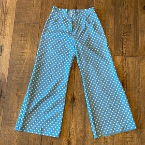 Vintage Jeunesse by Hannamar Blue w/ White Squares Pants